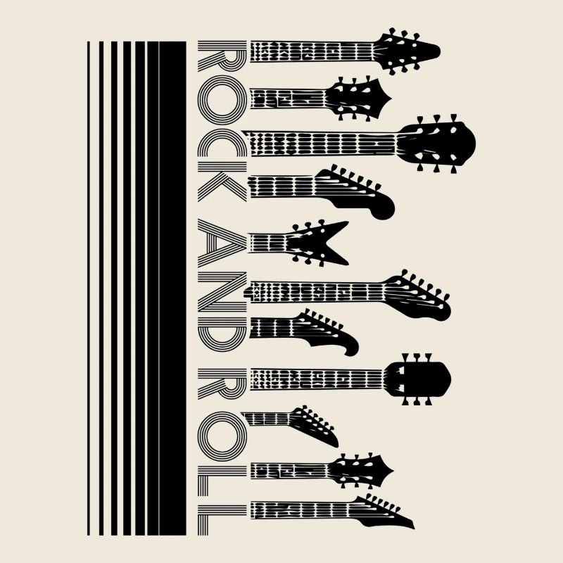 Têtes de guitare électrique Rock and Roll Art rétro