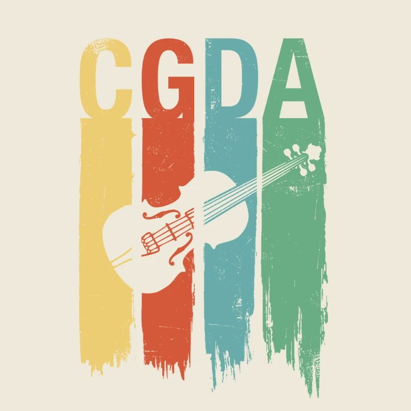 CGDA viola tuning string musician retro