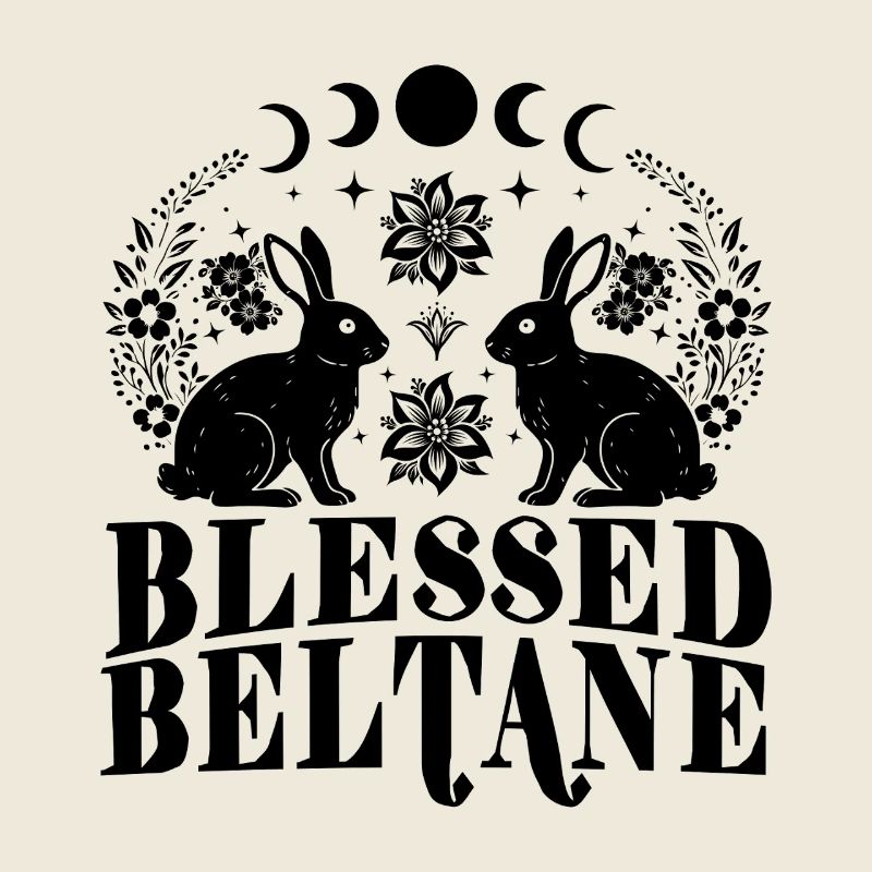 Beltane Blessings May Day Pagan Rabbit Bunny