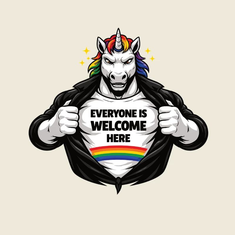 Diversity & Respect Rainbow Statement Design