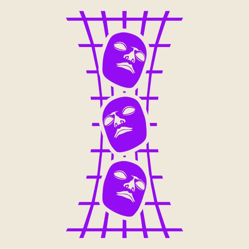 Masks Grid Abstract Art