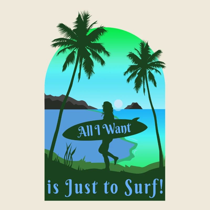 Tout ce que je veux, c’est juste surfer sur la plage