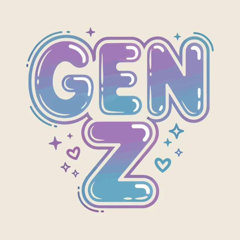 Gen Z Gradient Font Design