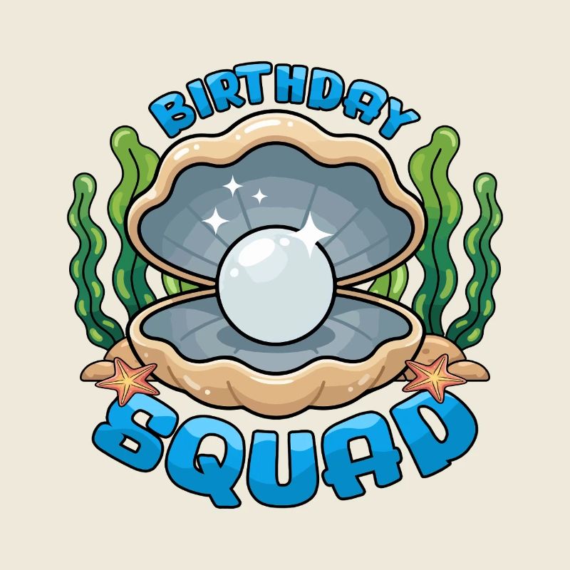 Birthday Squad Beach Summer Cruise Shell