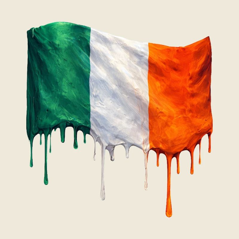 Drapeau irlandais couleur colorée