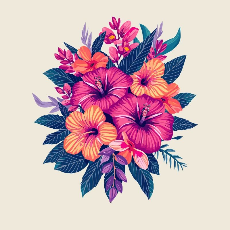 Fleurs d’hibiscus tropicales