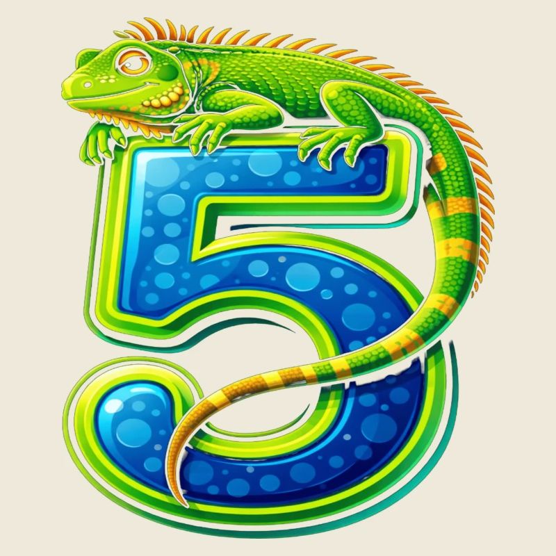 Caméléon Vert 5 ans