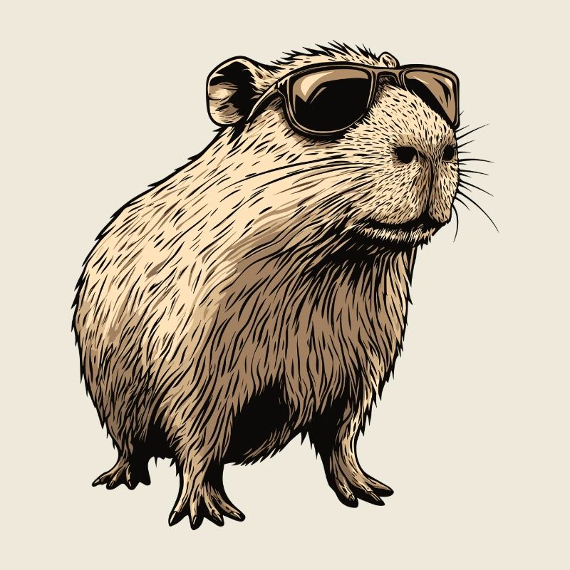 Capybara with sunglasses