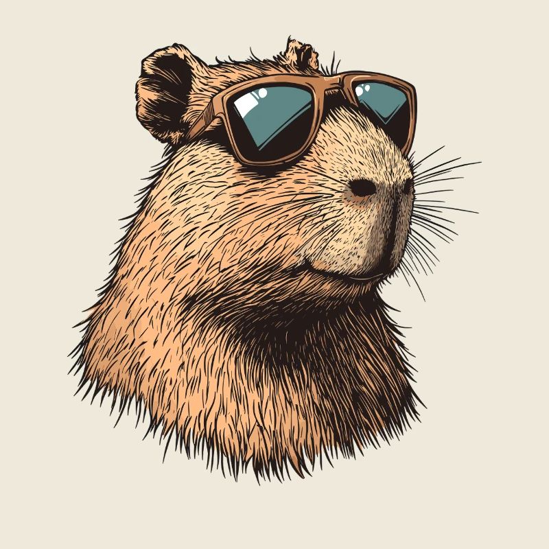 Capybara mit Sonnenbrille