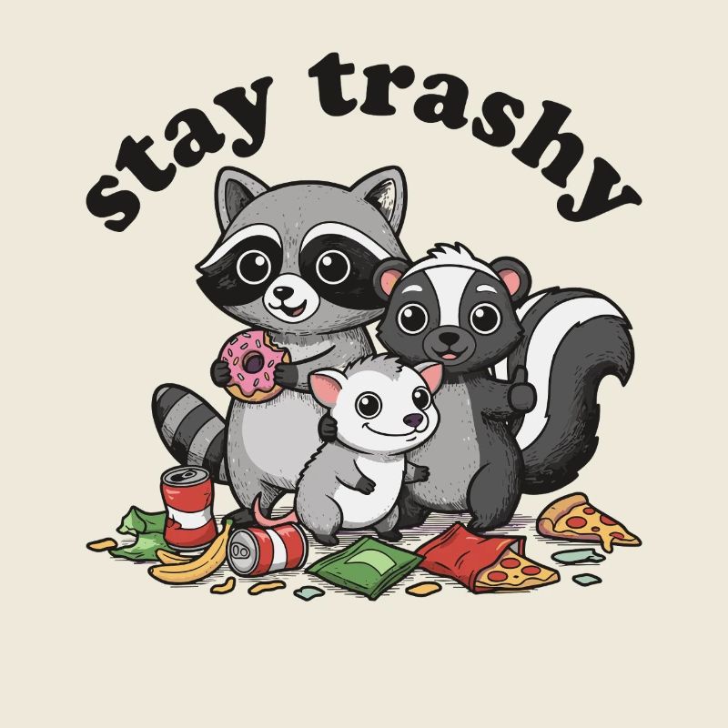 Stay Trashy Raccoon Opossum Skunk