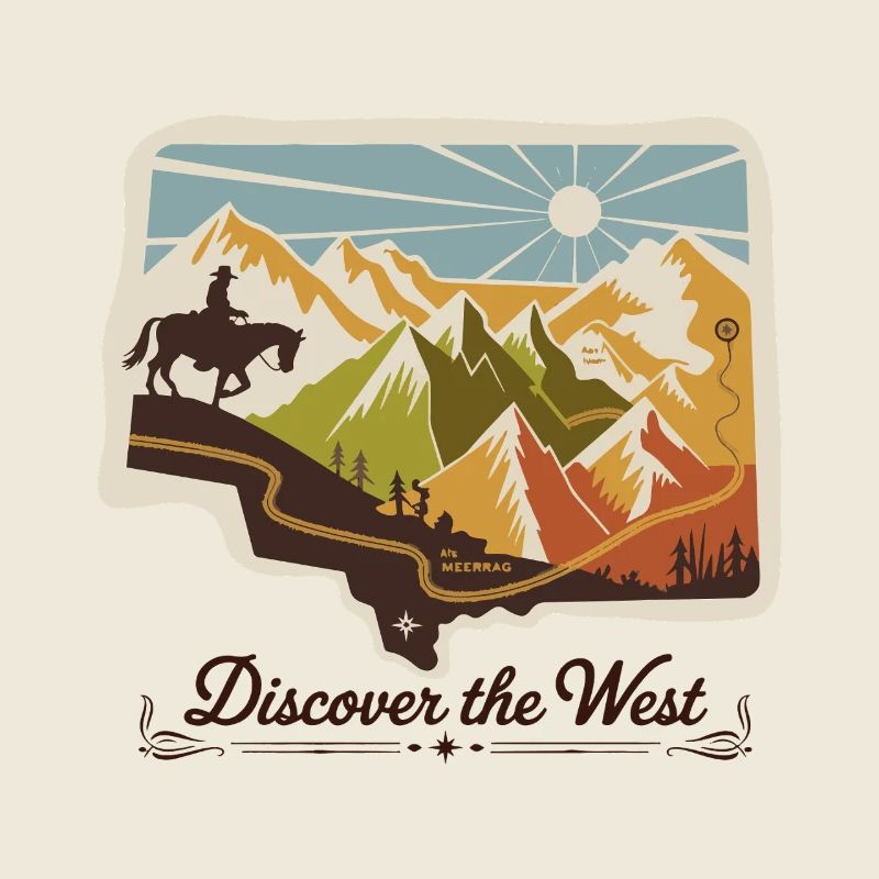 Entdecken Sie den West Mountain Sticker
