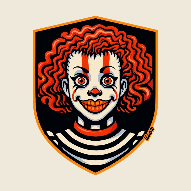 Harlekin-Wut-Schildclown
