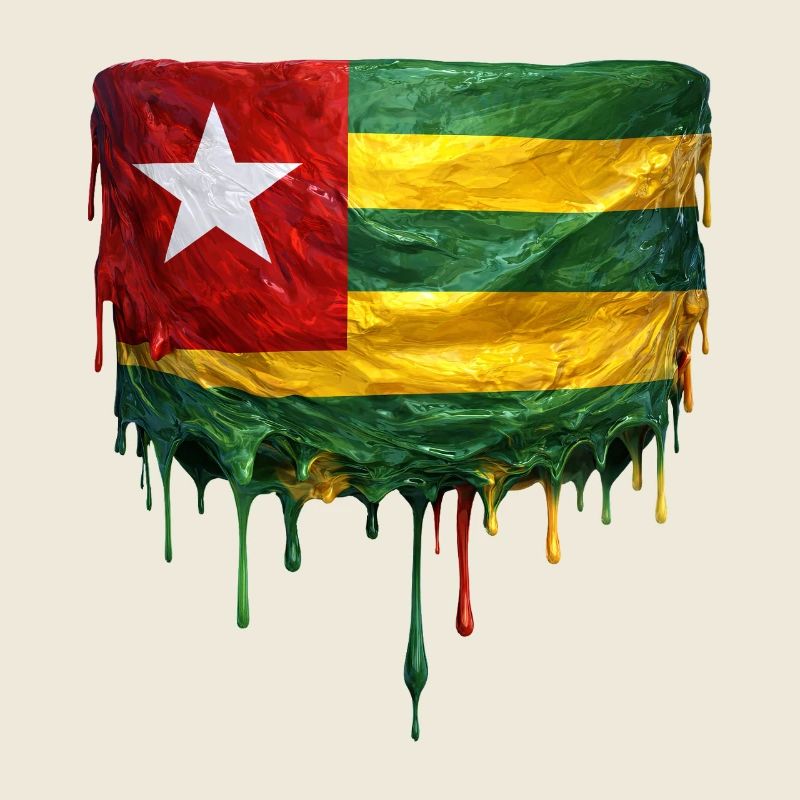 Togo Flag Drop Art