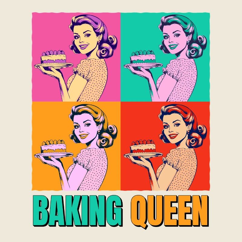 Cuisson Gâteau Cuisson Reine Cuisson Fée Boulanger Pop Art