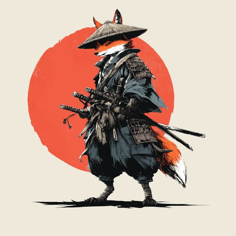 Fuchs-Samurai unter Ember Sun