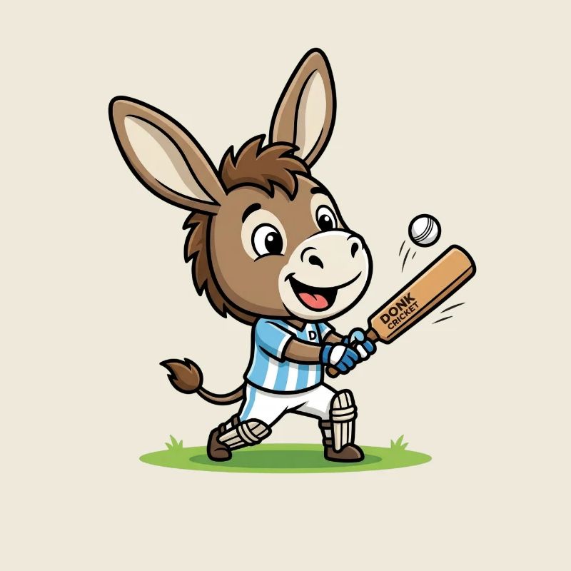 Donk Cricket Lustiger Esel Cricket Fan