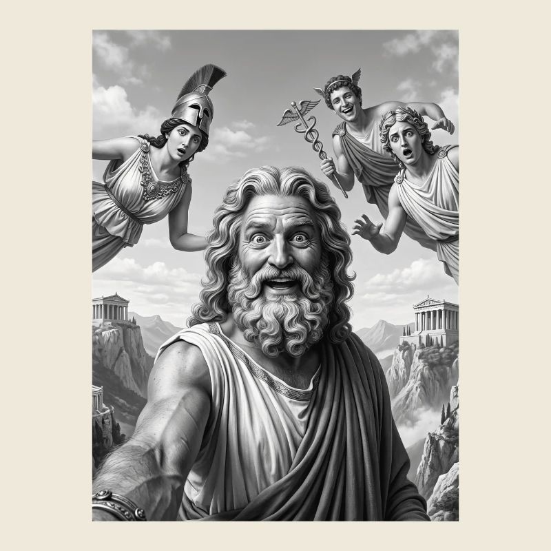 Zeus Selfie mit den Göttern