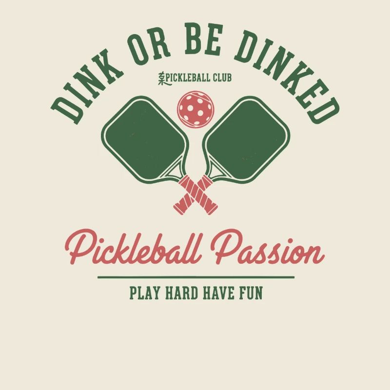 Pickleball-Spieler Dink Or Be Dinked Pickle Ball