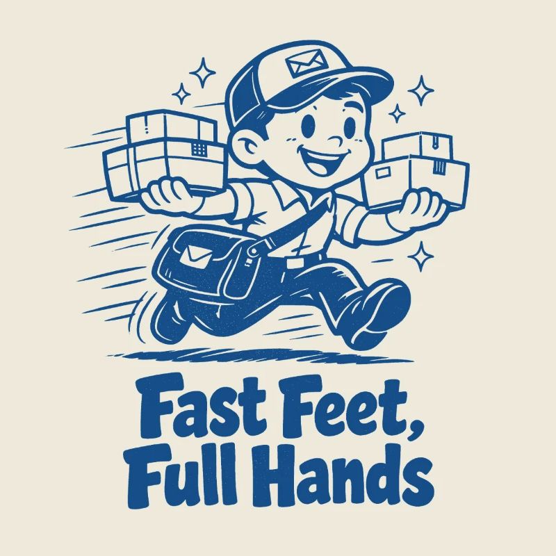 Fast Feet, Full Hands | Delivery man humor