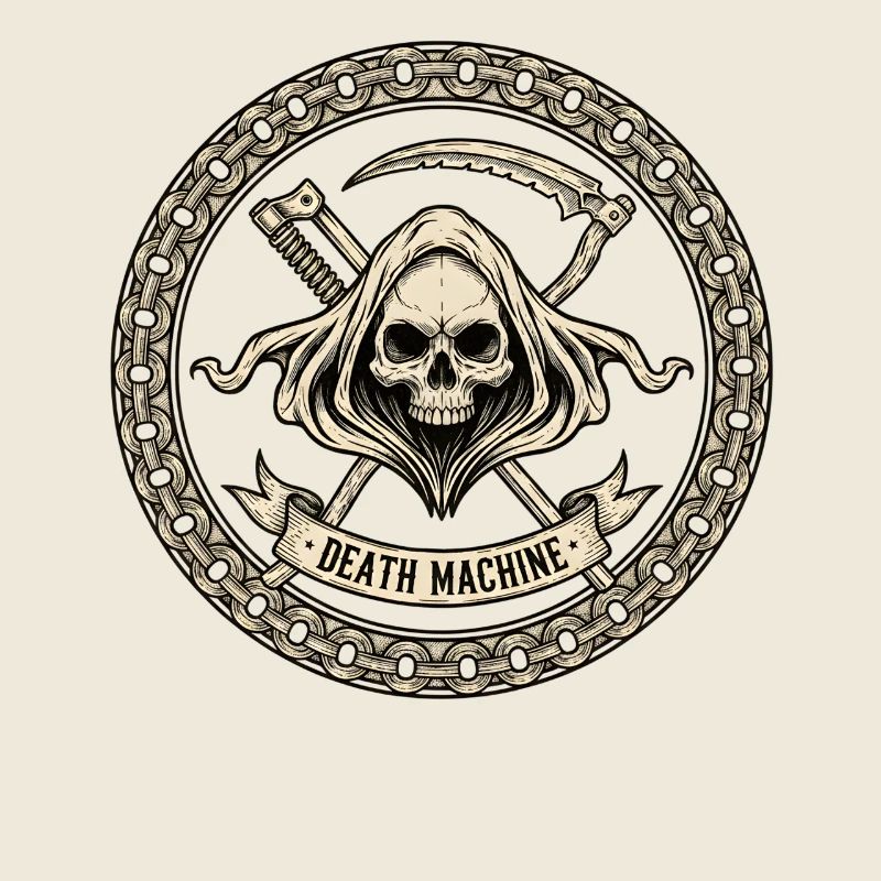 Motorcycle Biker V-Twin Motor Skull Skull Rocker