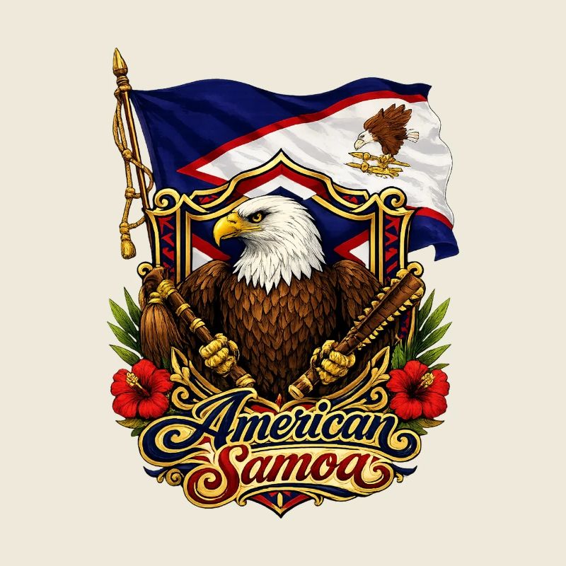 Drapeau de l’aigle des Samoa américaines