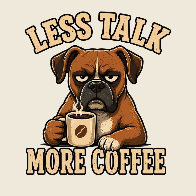 Chemise de chien boxer Coffee Dit drôle