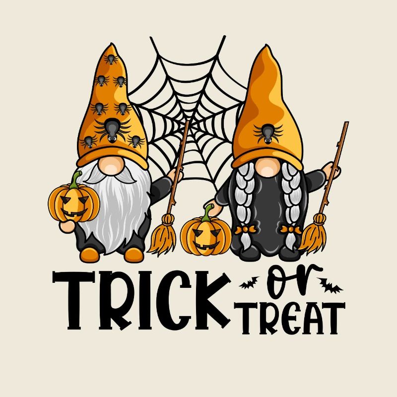 Halloween-Gnome zum Süßes-oder-Saures-Treffen