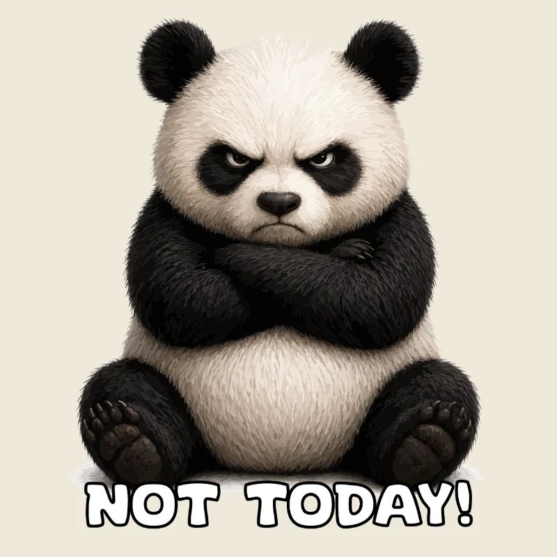 Panda Not Today Meme