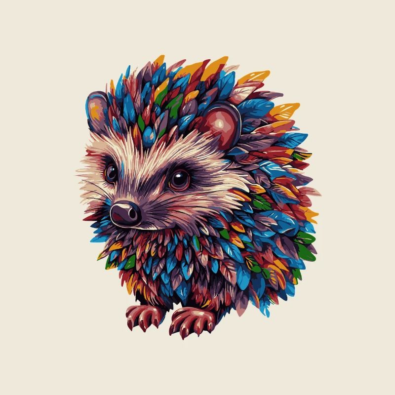 hérisson coloré