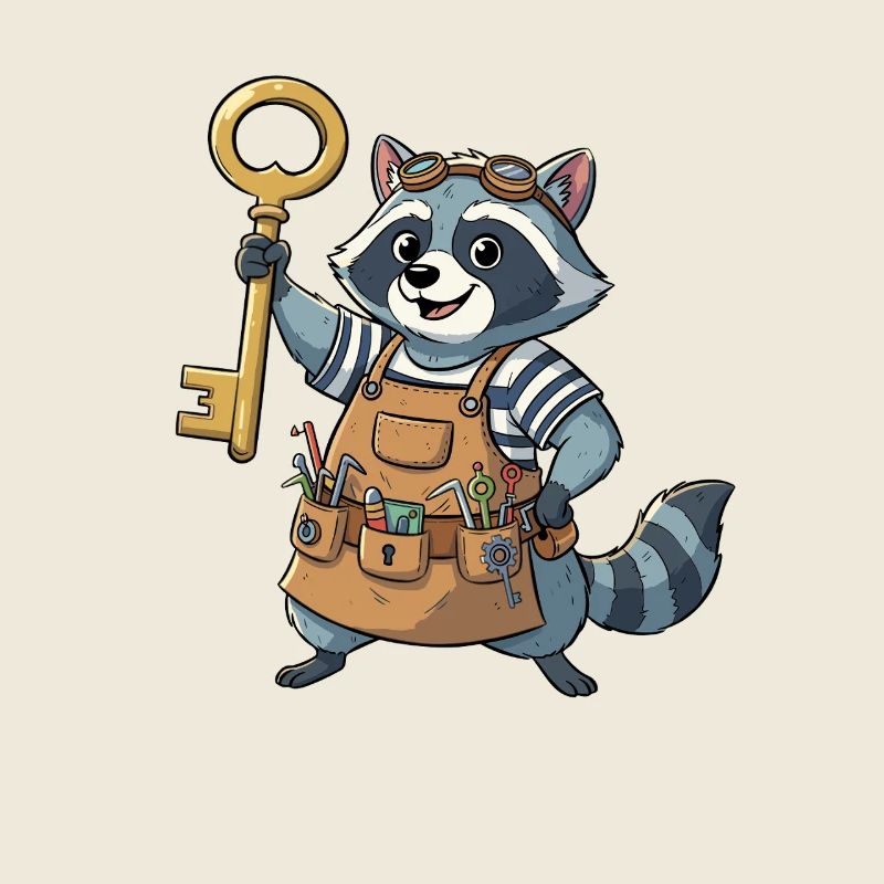 Key Heroes Construction Raccoon