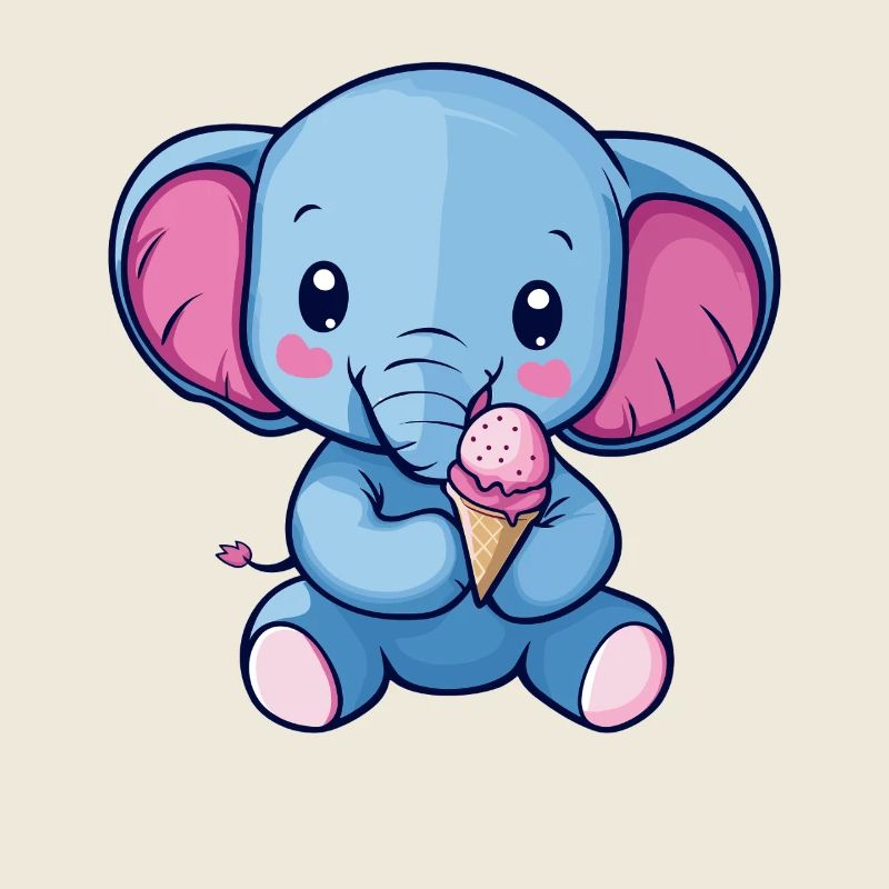 Blauer Elefanten Eisgenuss