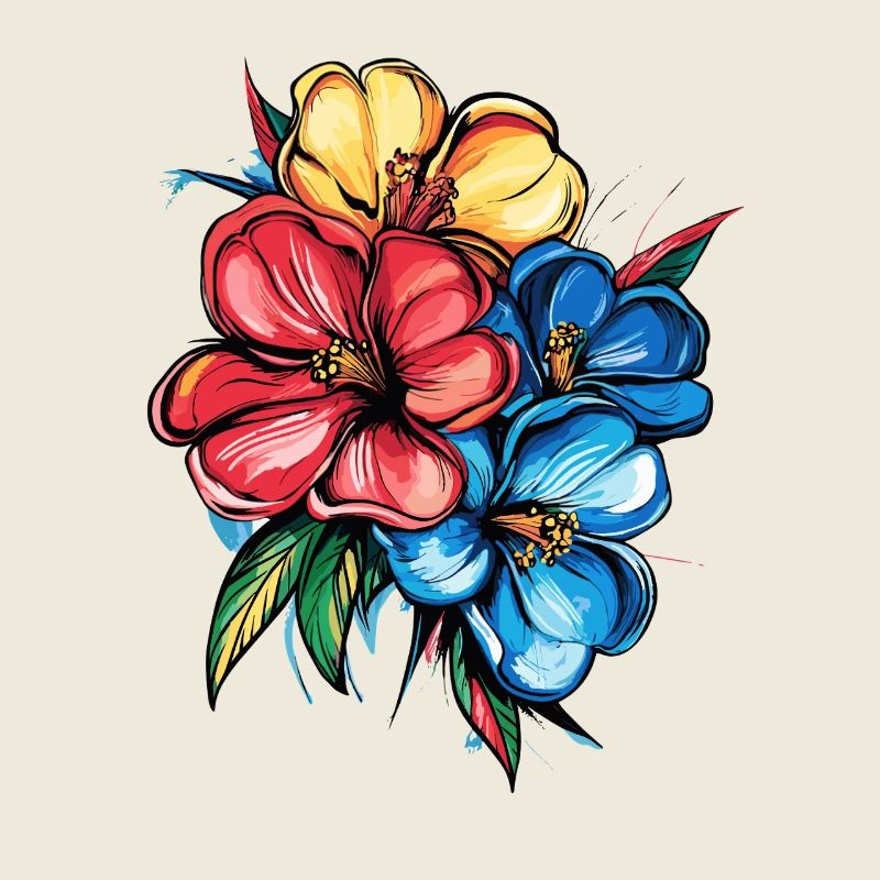 Explosion de l’hibiscus tropical