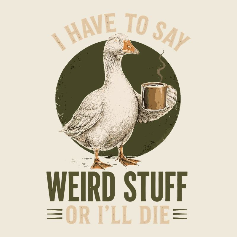Nonsense duck with coffee