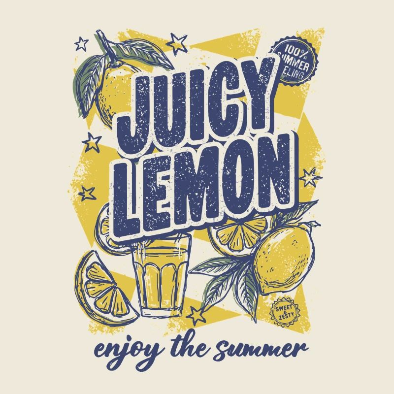 Motif d’agrumes citron juteux d’été