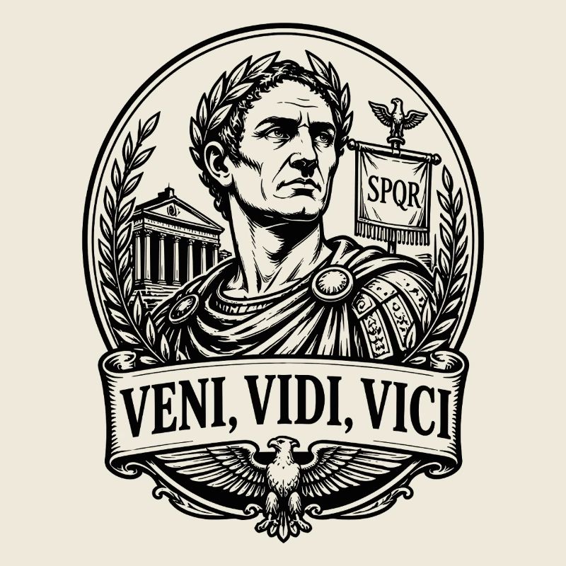 Caesar Veni Vidi Vici Rom Imperator Retro