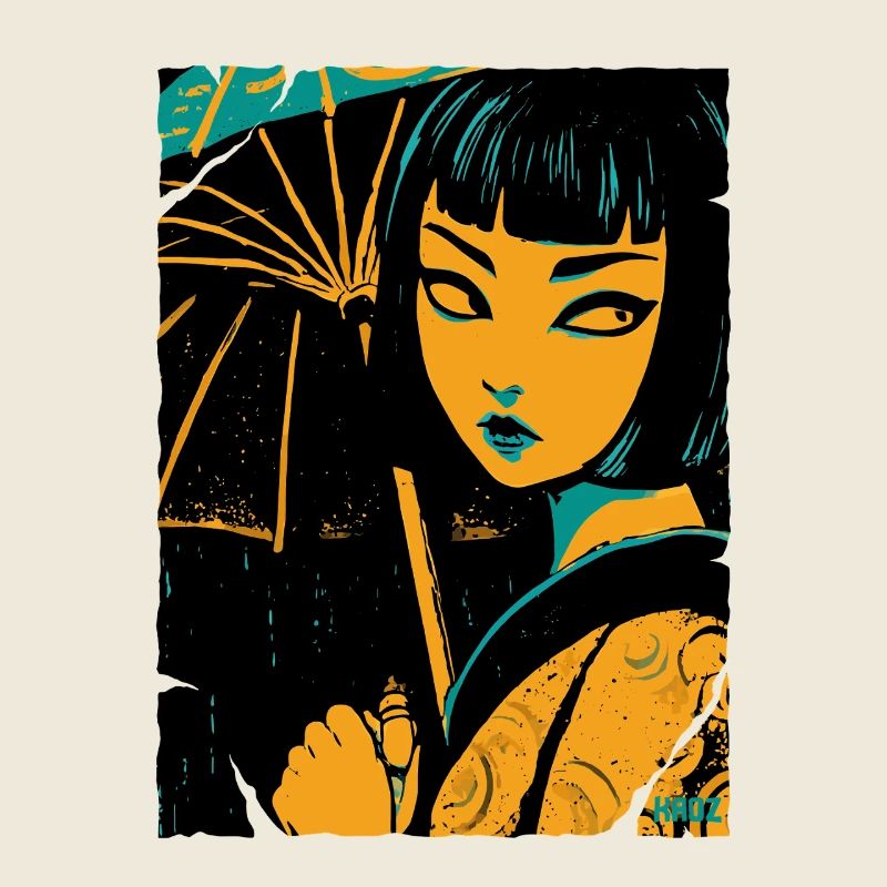 Geisha im Neonlicht