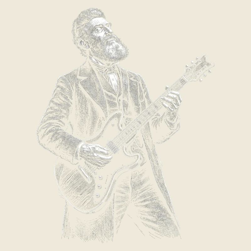 John Brown spielt Gitarre