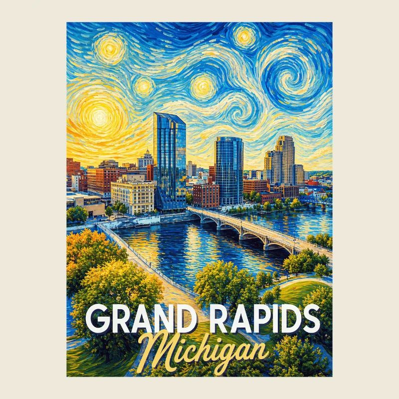 Nuit étoilée à Grand Rapids, Michigan
