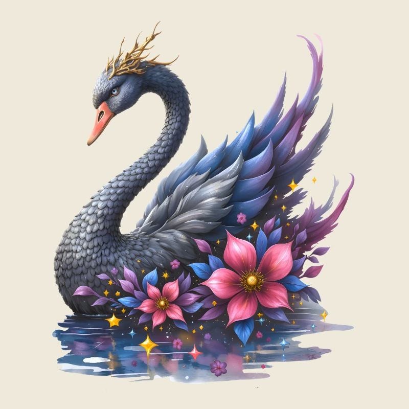 Fantasie-Blumenschwan