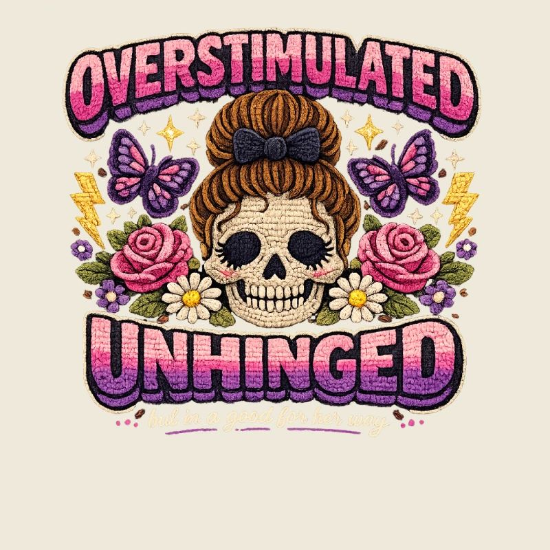 Overstimulated Unhinged Patch Skeleton Gift
