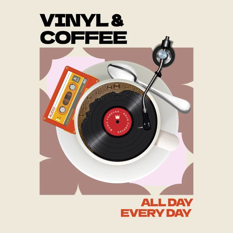 Vinyle et café toute la journée, tous les jours