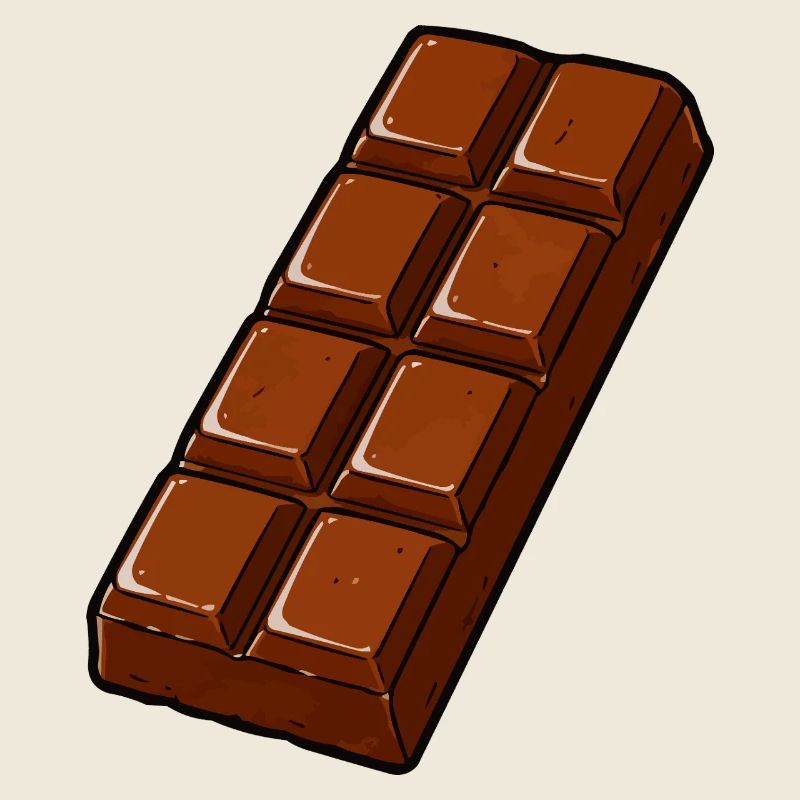 Barre de chocolat Cartoon Rétro