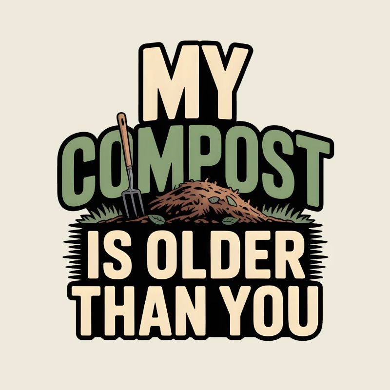 Mein Kompost ist älter | Garten Humor