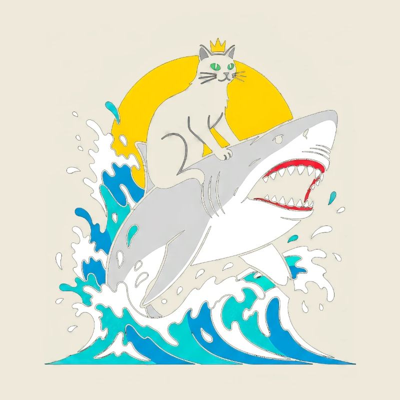 Cat King on Shark Adventure