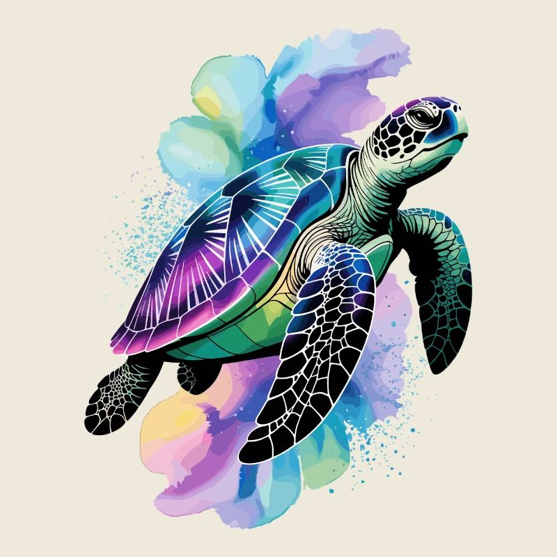 Sea turtle, turtle, water turtle