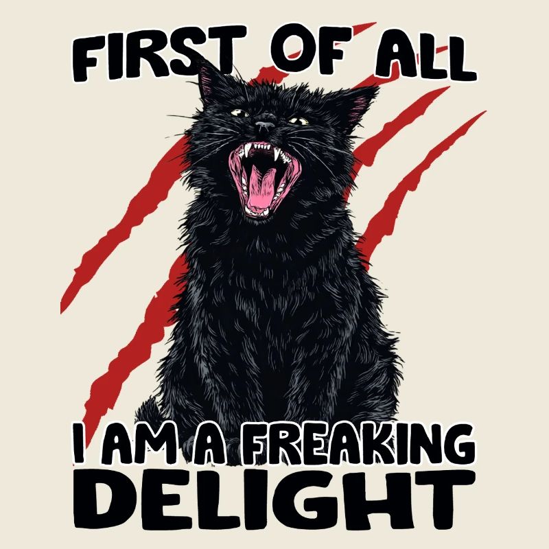 Black Cat Chaos Goblin Aggressive Cat Humor