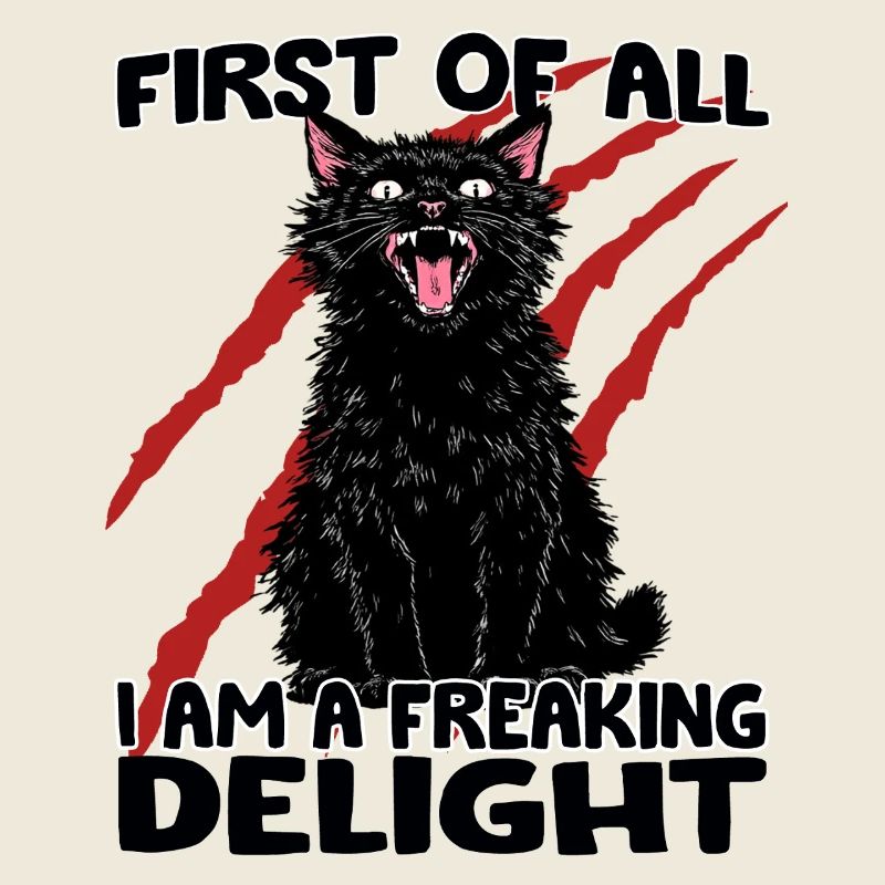 Goblin Mode Katze schwarze Katze aggressive Zoomie