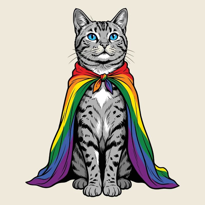 Pride Month LGBTQ – Rainbow Cat