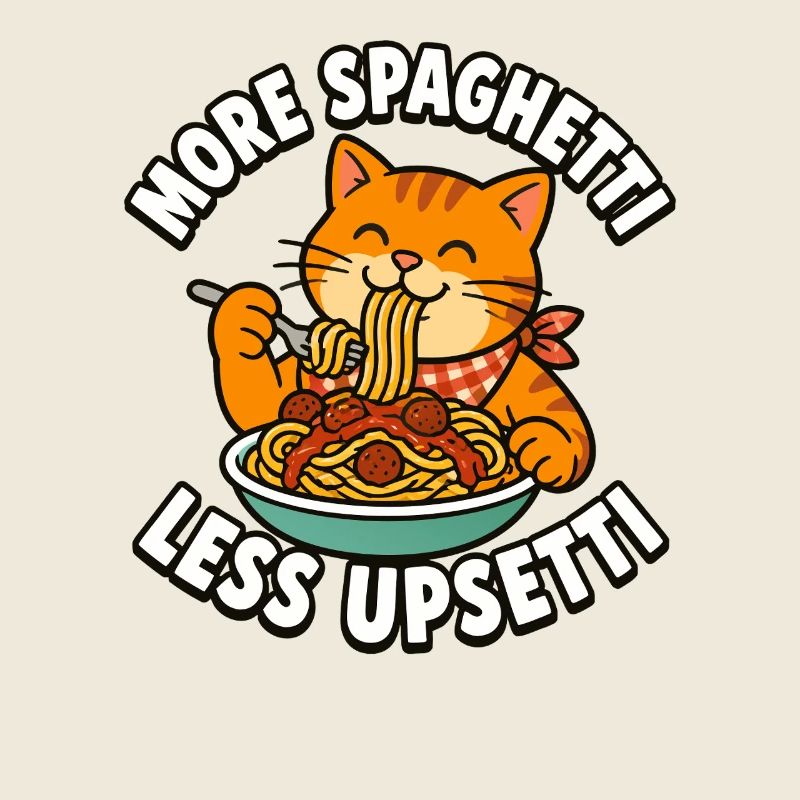 More spaghetti, less stress, cat spaghetti