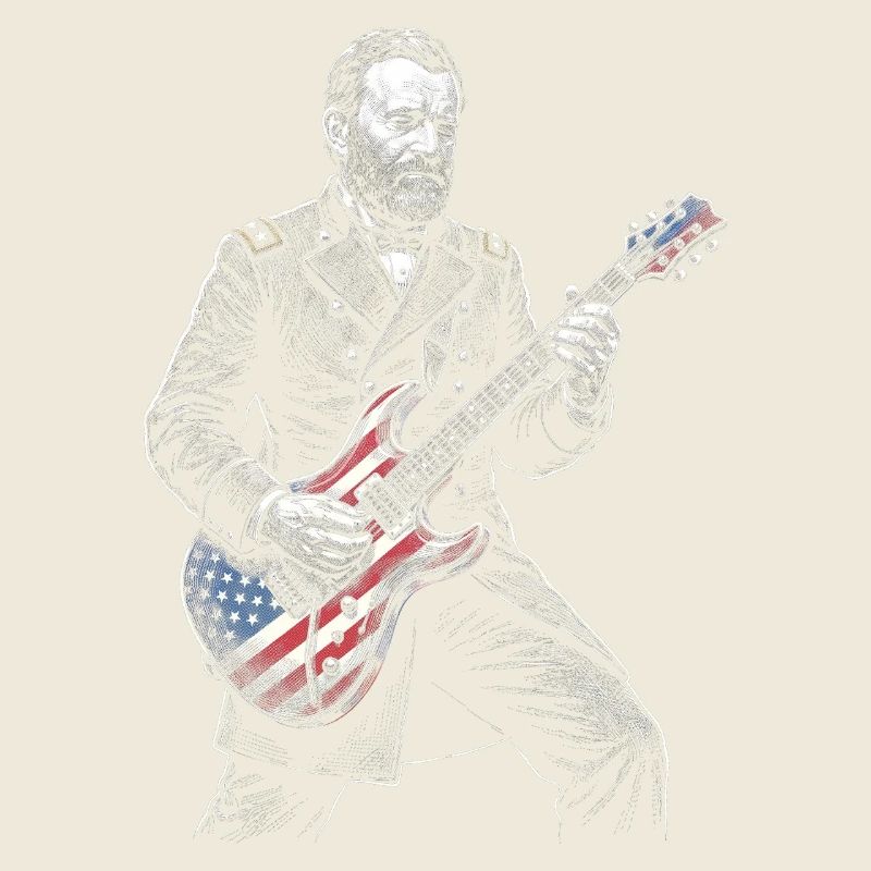 Ulysses S. Grant Guitar USA Flag